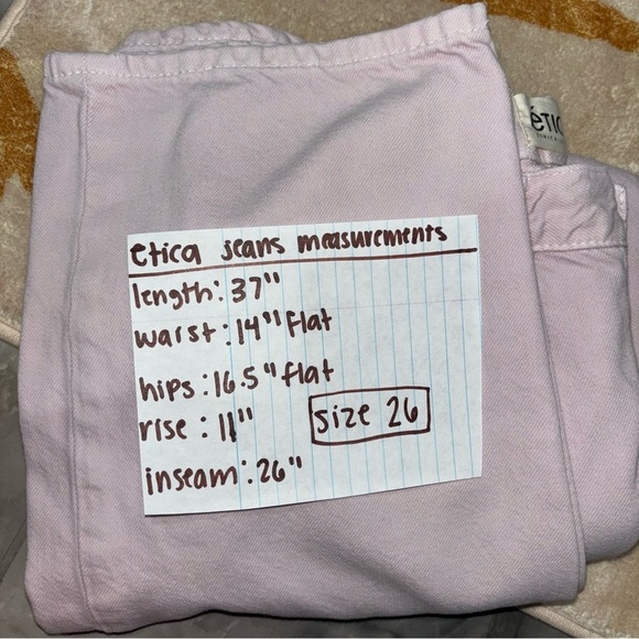 Ética Denim Tyler Vintage Straight High Waisted Jeans Pink Size 26 - Picture 15 of 15